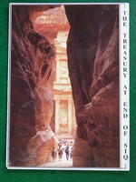 Képeslap - Jordánia 2002. - Petra, Siq szurdok, kincstár