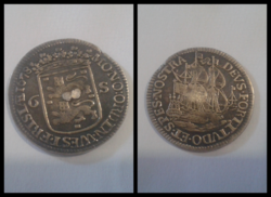 1678. holland "Scheepjesschelling" ( 6 STUIVERS ) Nyugat-Frízföld tartomány