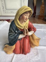 Antik gyönyörűen festett Mária porcelán szobor nagy.