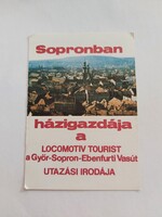 LOCOMOTIV TOURIST a Győr-Sopron-Ebenfurti Vasút Utazási Irodája kártyanaptár 1983