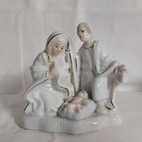 Szent család porcelán szobor