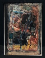 Birkás Béla (1929, Pápa – 1973, Párizs): Absztrakt, 1965. Akvarell, papír