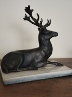 Bronz Pihenő Szarvas Nagyméretű P.Lecourtier