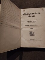 Dr. Szladits Károly: A magyar magánjog vázlata 1933.