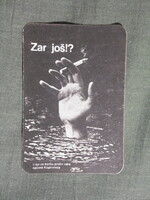 Kártyanaptár,Horvátország,Kapronca,Rákellenes Liga,egészségmegelőzés,dohányzás, 1985  (6)