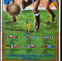 1982 FIFA World Cup Spain – eredeti korabeli plakát, nem utánnyomás