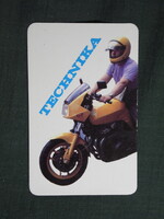 Kártyanaptár,Technika,újság,magazin,motorkerékpár, 1986  (6)