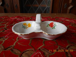 Zsolnay rose-patterned salt shaker