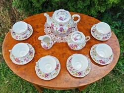 Zsolnay "Pillangós" teáskészlet (6 személyes, 9 részes)