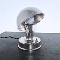 Bauhaus - Art deco nikkelezett gombalámpa felújítva - Meteor Csillárgyár