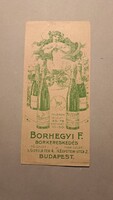 Szecessziós Borreklám – Borhegyi F. Borkereskedés, Budapest