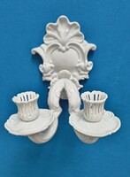 Herendi Porcelain Wall Sconce, Candle Holder