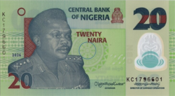 Nigéria 20 Naira 2026 UNC POLYMER