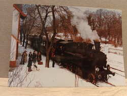 MÁV 375,562 gőzmozdony Piliscsabán, 1996. február