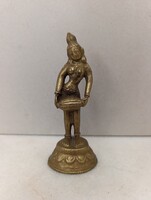 Antik szertartási táncos nő kis bronz szobor buddha buddhizmus hindu hinduizmus Ázsia 334 6826