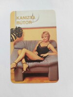 KANIZSA BÚTOR kártyanaptár 1986