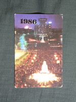 Kártyanaptár,Ukrajna,Kijev,Függetlenség tér,városi látkép, 1986  (6)