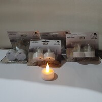 Praktikus időkapcsolós lángeffektes LED tamécses kettesével díszvilágítás dekoráció glimm parázs