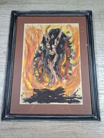 "Boszorkány" Tempera-papír