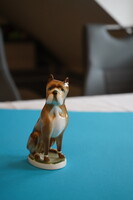 Zsolnay boxer kutya porcelán figura - kézzel festett, 13 cm magas