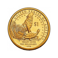 USA,1 dollar 2013 P - Amerikai őslakosok - Delaware-i szerződés 1778 aUNC+ ötvözet