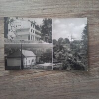 Telkibánya fekete-fehér mozaik képeslap 1975-ből, írott