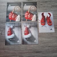 5 db Adidas karácsonyi képeslap, nem írott