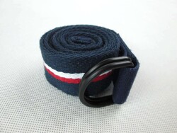 EREDETI TOMMY HILFIGER FÉRFI W33 ELEGÁNS SPORTOS SÖTÉTKÉK SZÖVET ÖV