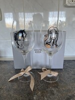 Kosta Boda 2db extra design  borospohár