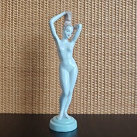 Retro Aquincum porcelán női akt szobor A073