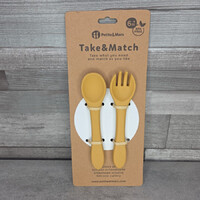Petite&Mars Take&Match silicone baby feeding utensils