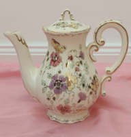 Perfect! Zsolnay Porcelain Butterfly Pattern Mokkás Cup with Saucer