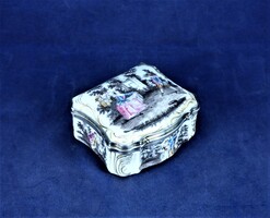 LENYŰGÖZŐ, ANTIK EZÜST- PORCELÁN SZELENCE, NÜRNBERG, CA. 1820!!!