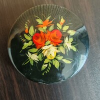 Vintage orosz kézi festésű fém dobozka A073