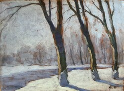 Ács Ferenc (1876 - 1949): Téli folyópart