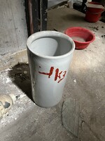 Vintage ipari porcelán / kerámia henger