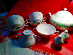 Rosenthal, gyönyörű porcelán krém leves kínáló készlet, 6 személyes 16 darabos