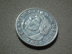 Németország, ezüst birodalmi 2 Márka (Reichsmark), 1933 G, Martin Luther