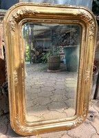 Antik Biedermeier stílusú aranyozott régi fali tükör