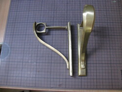 Curtain rod holder cornice pair, brass