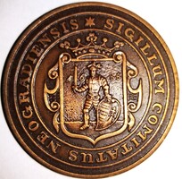 Mid Century Bognár György -Magyarország MÉE Nógrádi várak bronz emlékérme HIBÁTLAN 42,5mm 3.