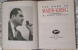 Maier-Krieg művészeti album 1932 – Alfred A. Knopf első kiadás 500 példány