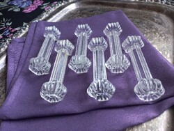 Antique Glass Knife Rest / Set of 6
