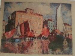 Gimes Lajos Pirano c.festmény