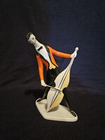 Zsolnay Török János art deco csellós
