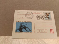 Alkalmi levelezőlap - Birkózó Világbajnokság (1986 Budapest) - Küzdősport