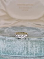 18K arany sorköves " half eternity" gyűrű 7 brillel cca 0.56 ct