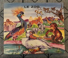 Le Zoo , pop up , térbeli mesekönyv francia nyelvű