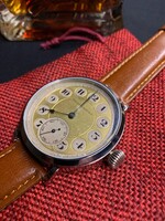 New swiss Tavannes pocket watch built into wristwatch glass back from the 1920s