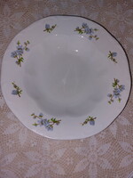 Zsolnay kék barackvirágos, porcelán mély tányér